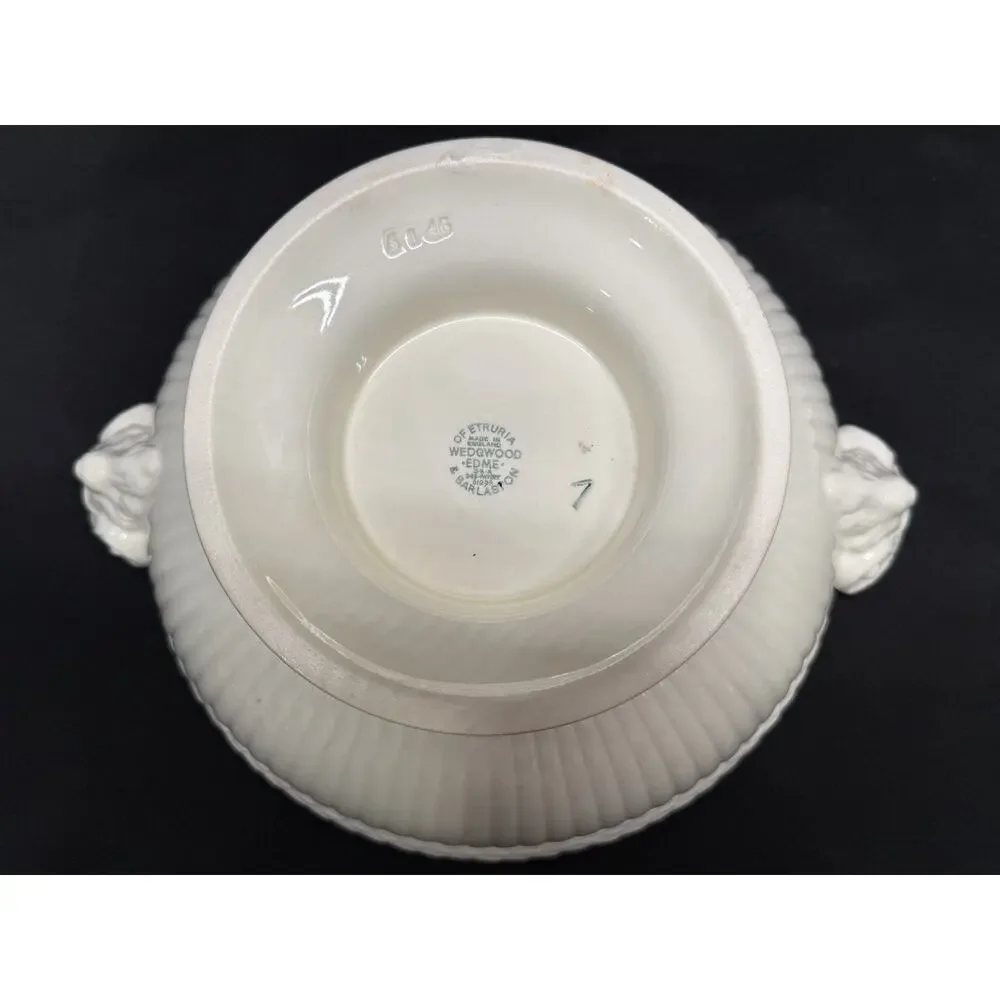 Wedgwood Edme Etruria Barlaston Covered Casserole Dish Tureen Ram Heads Vintage